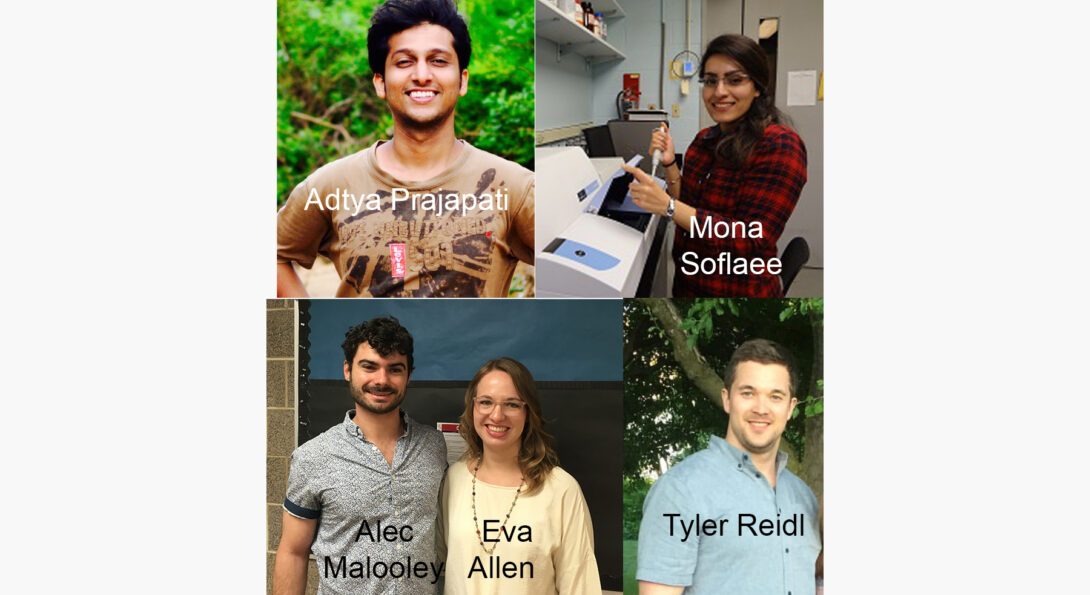 Five graduate students were awarded TA of the year by the undergraduate students.