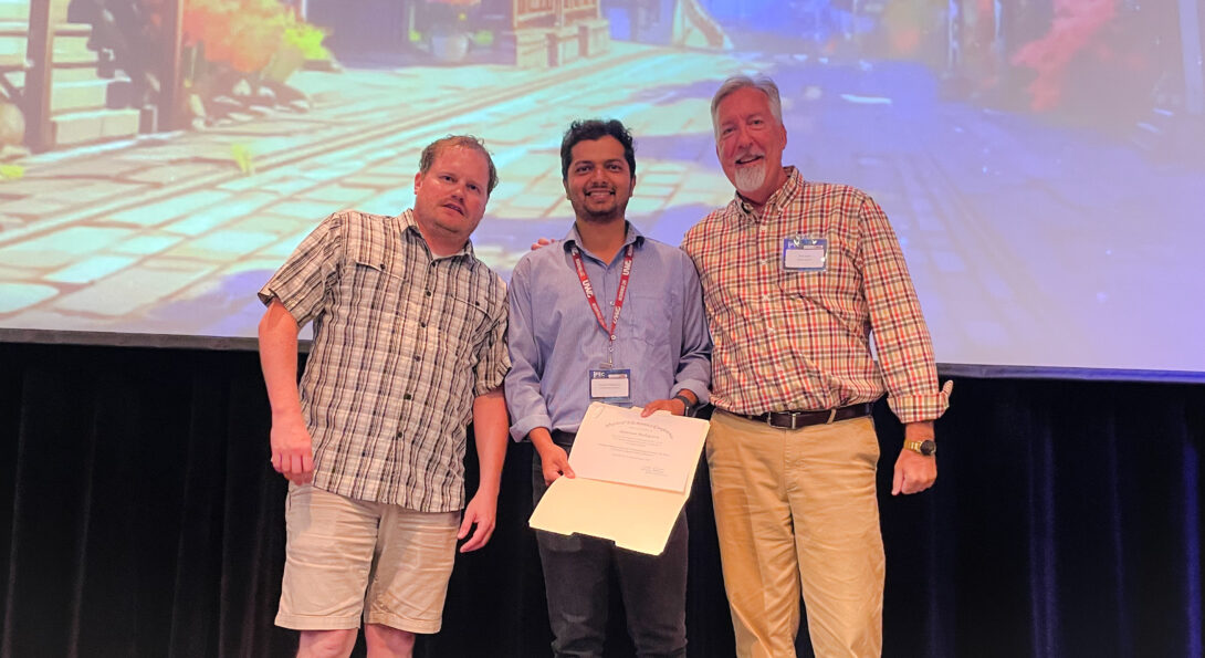 Sayantan Mahapatra receives Nottingham Prize at the 83rd Physical Electronic Conference